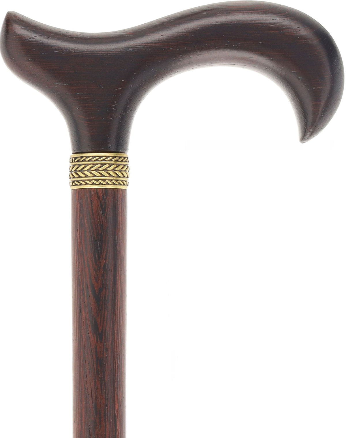 Luxury 3-Piece Folding - Wenge Pewter Collar Derby Cane Folding Canes - Tophatter Daily Deals