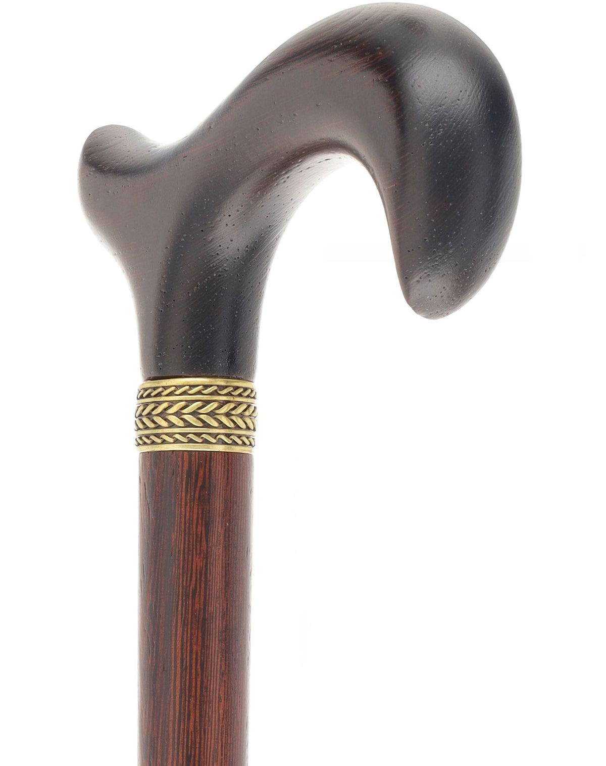 Luxury 3-Piece Folding - Wenge Pewter Collar Derby Cane Folding Canes - Tophatter Daily Deals