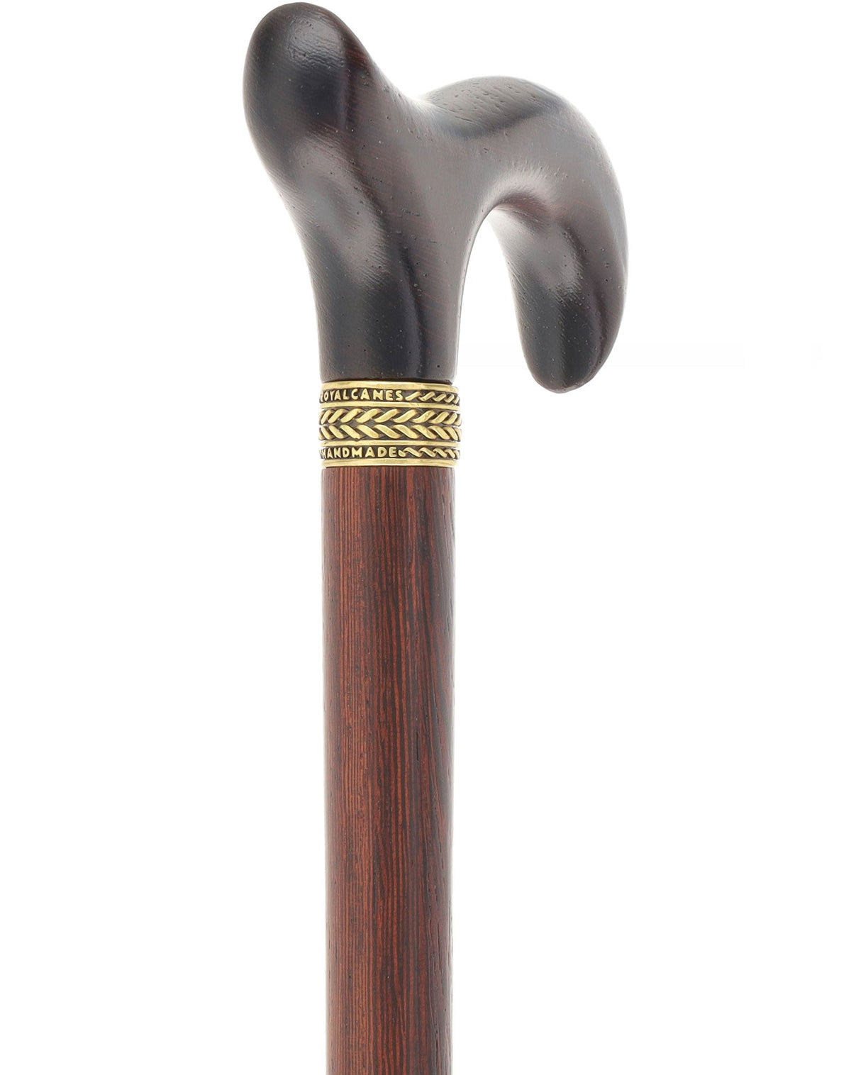 Luxury 3-Piece Folding - Wenge Pewter Collar Derby Cane Folding Canes - Tophatter Daily Deals