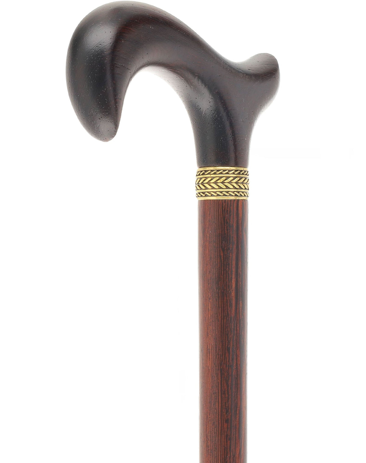 Luxury 3-Piece Folding - Wenge Pewter Collar Derby Cane Folding Canes - Tophatter Daily Deals