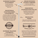 Super Strong Derby Handle Cane - Ash Wood, Pewter Wheat Collar, Matching Stain, 3 Color Options Derby Classic Walking Canes - Tophatter Daily Deals