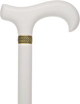 Sleek White Derby Handle: Beechwood Shaft with Polished Finish Derby Handled Canes - Tophatter Daily Deals
