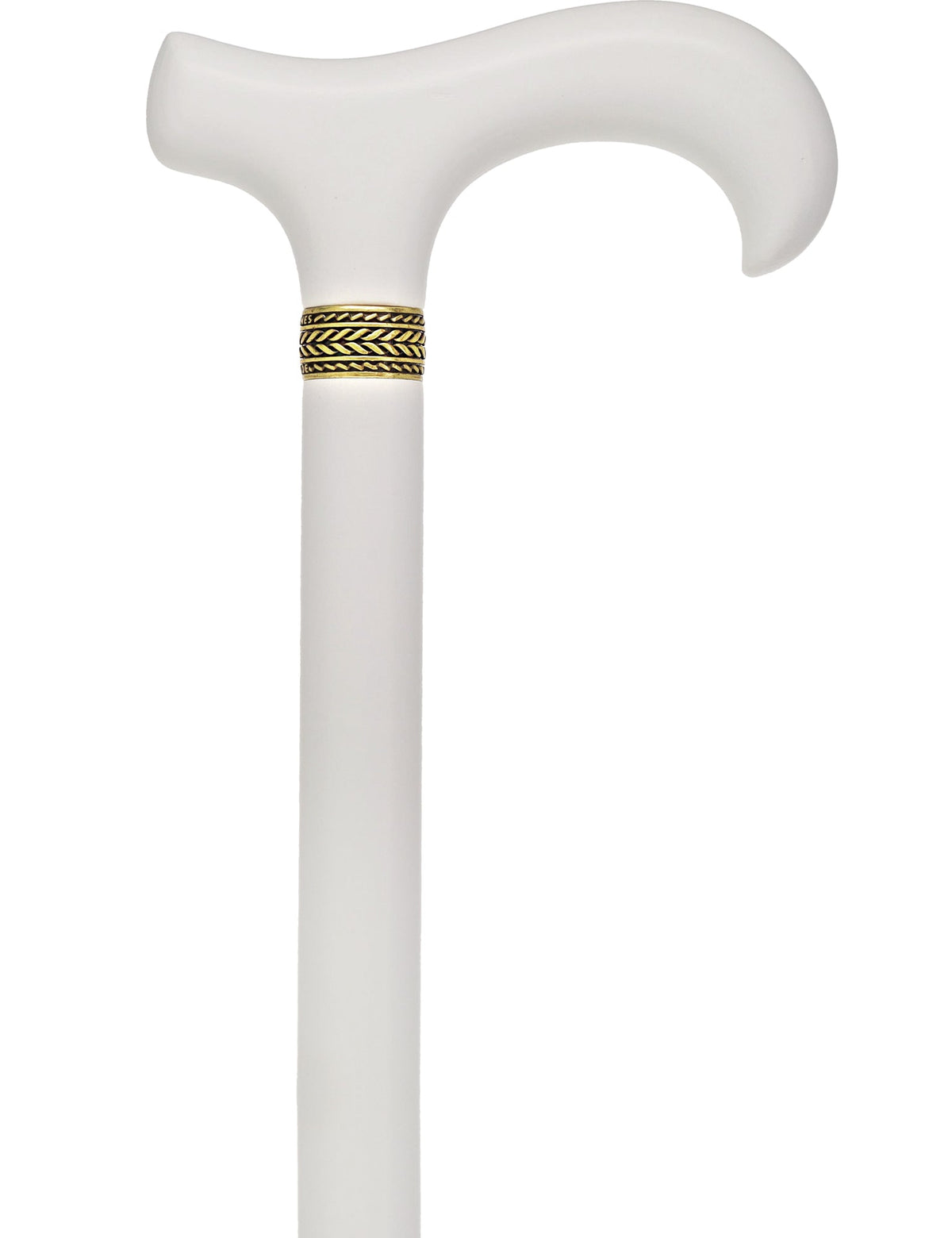 Sleek White Derby Handle: Beechwood Shaft with Polished Finish Derby Handled Canes - Tophatter Daily Deals