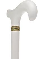 Sleek White Derby Handle: Beechwood Shaft with Polished Finish Derby Handled Canes - Tophatter Daily Deals