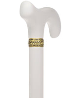 Super Strong Derby Handle Cane - Ash Wood, Pewter Wheat Collar, Matching Stain, 3 Color Options Derby Classic Walking Canes - Tophatter Daily Deals