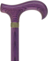 Super Strong - XL Size - Extra Long & Strong (All Purple, Pewter Collar) Derby Classic Walking Canes - Tophatter Daily Deals