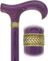 Super Strong Derby Handle Cane - Ash Wood, Pewter Wheat Collar, Matching Stain, 3 Color Options Derby Classic Walking Canes - Tophatter Daily Deals