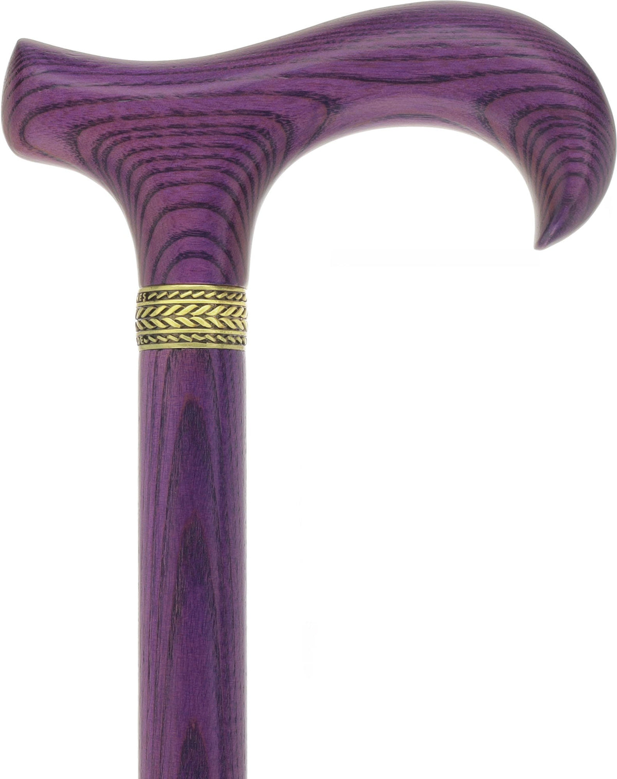 Super Strong Derby Handle Cane - Ash Wood, Pewter Wheat Collar, Matching Stain, 3 Color Options Derby Classic Walking Canes - Tophatter Daily Deals
