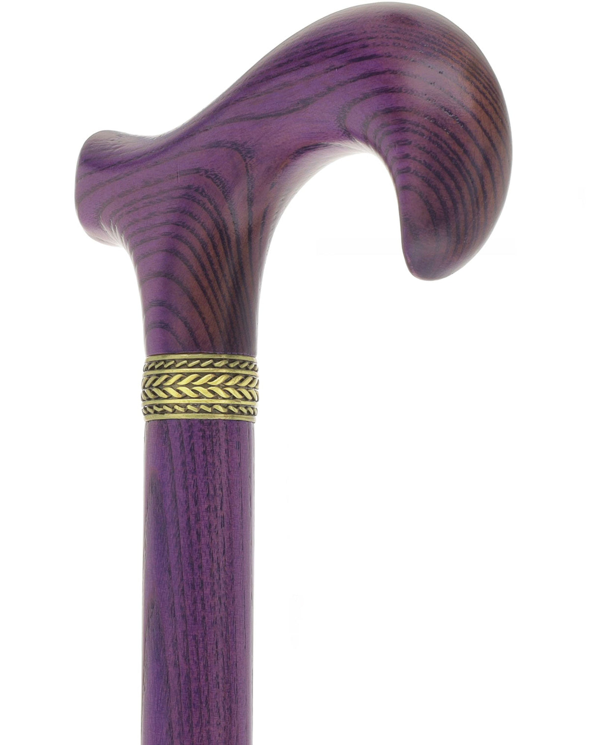 Super Strong Derby Handle Cane - Ash Wood, Pewter Wheat Collar, Matching Stain, 3 Color Options Derby Classic Walking Canes - Tophatter Daily Deals