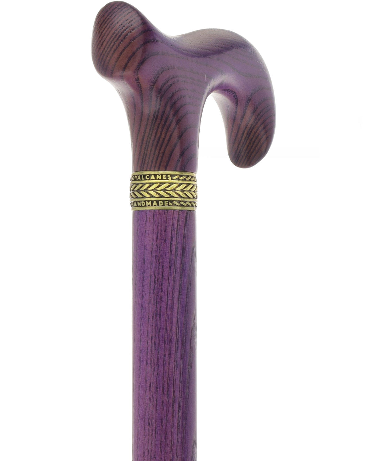 Super Strong Derby Handle Cane - Ash Wood, Pewter Wheat Collar, Matching Stain, 3 Color Options Derby Classic Walking Canes - Tophatter Daily Deals