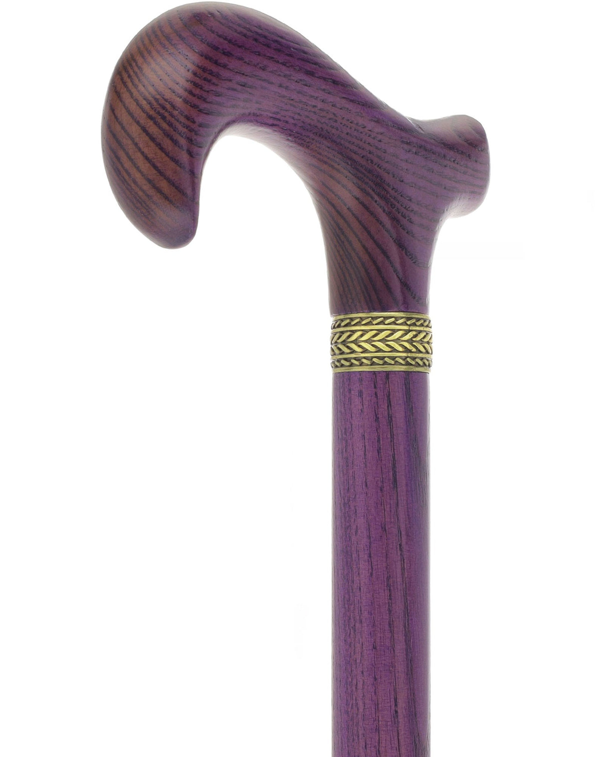 Super Strong Derby Handle Cane - Ash Wood, Pewter Wheat Collar, Matching Stain, 3 Color Options Derby Classic Walking Canes - Tophatter Daily Deals
