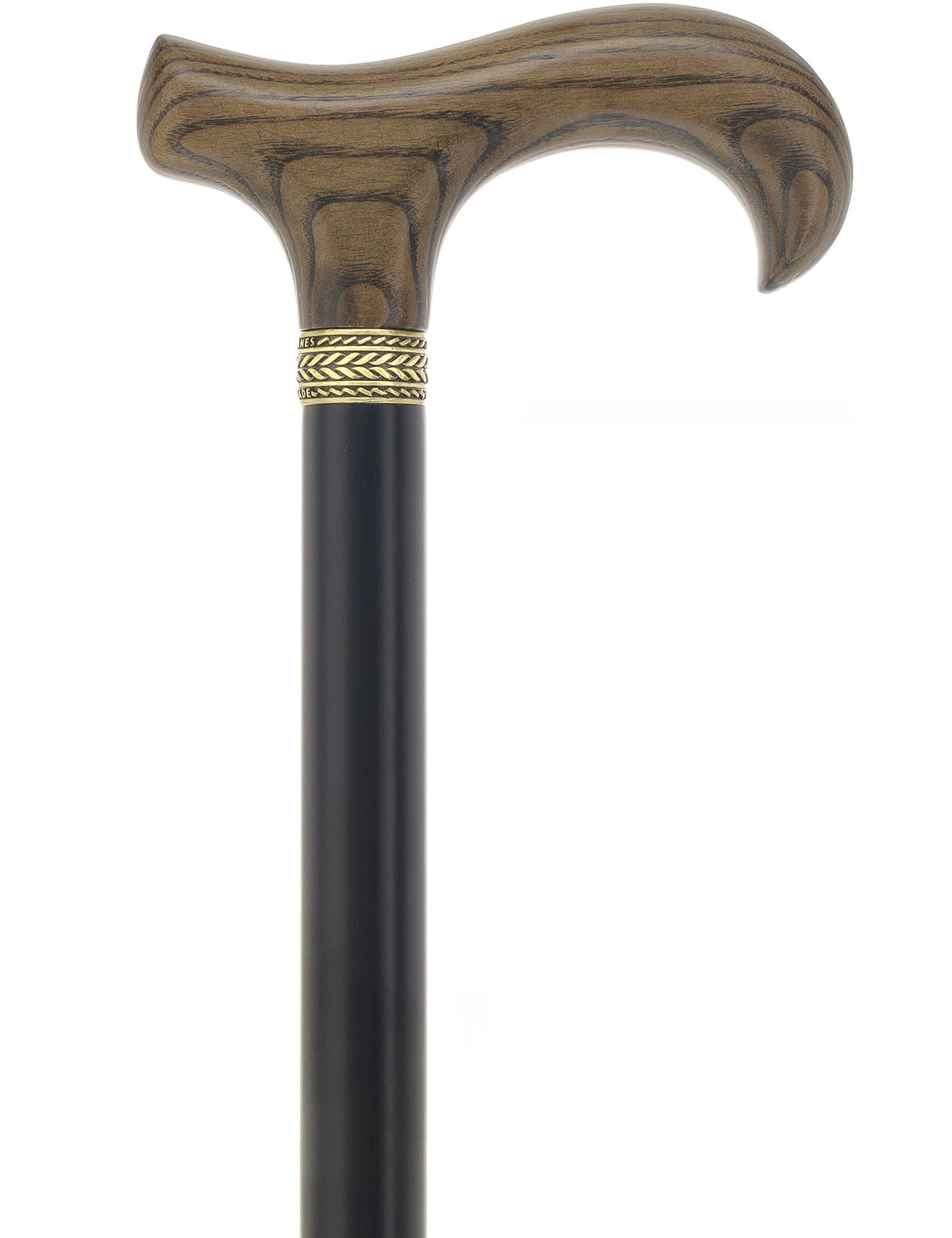 Royal Canes Classic Derby Walking Cane, Wood-Stained, Pewter Collar, Multiple Colors Derby Classic Walking Canes - Tophatter Daily Deals