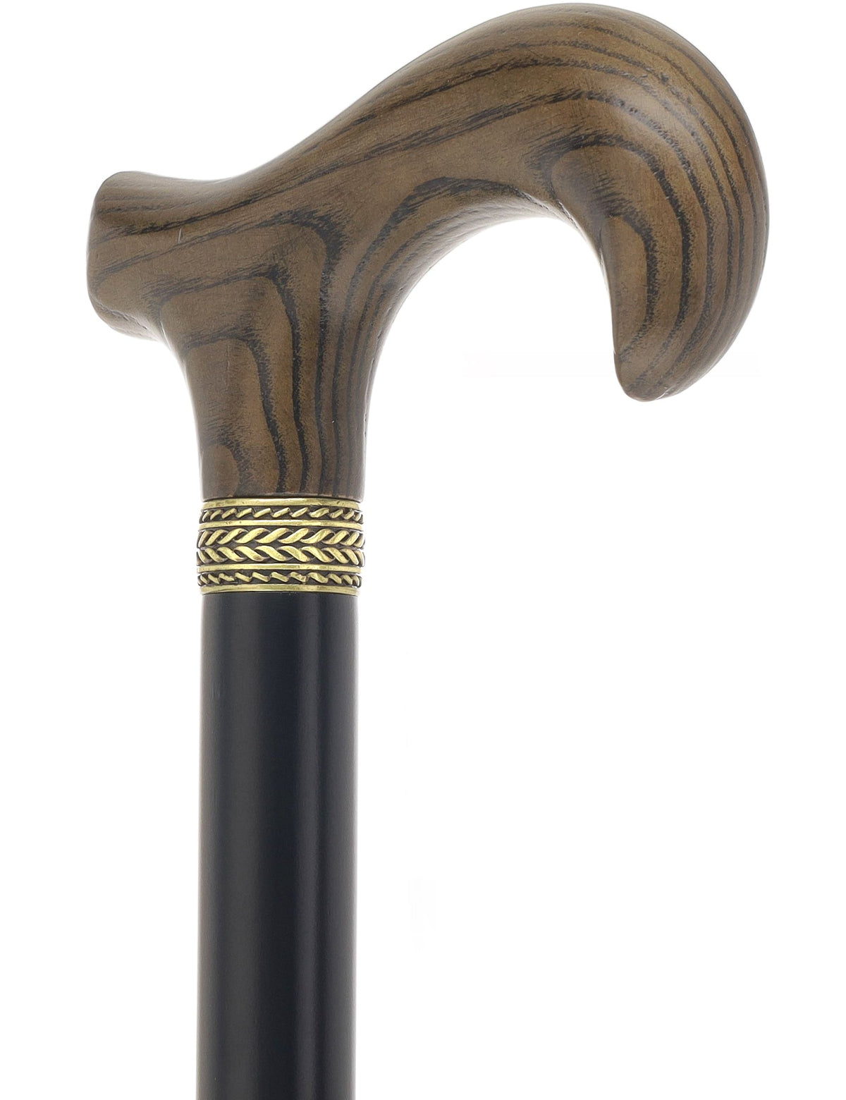 Royal Canes Classic Derby Walking Cane, Wood-Stained, Pewter Collar, Multiple Colors Derby Classic Walking Canes - Tophatter Daily Deals