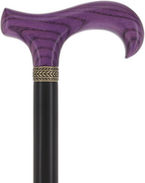 Super Strong - Extra Long & Strong (Purple, Black, Pewter Collar) Derby Classic Walking Canes - Tophatter Daily Deals