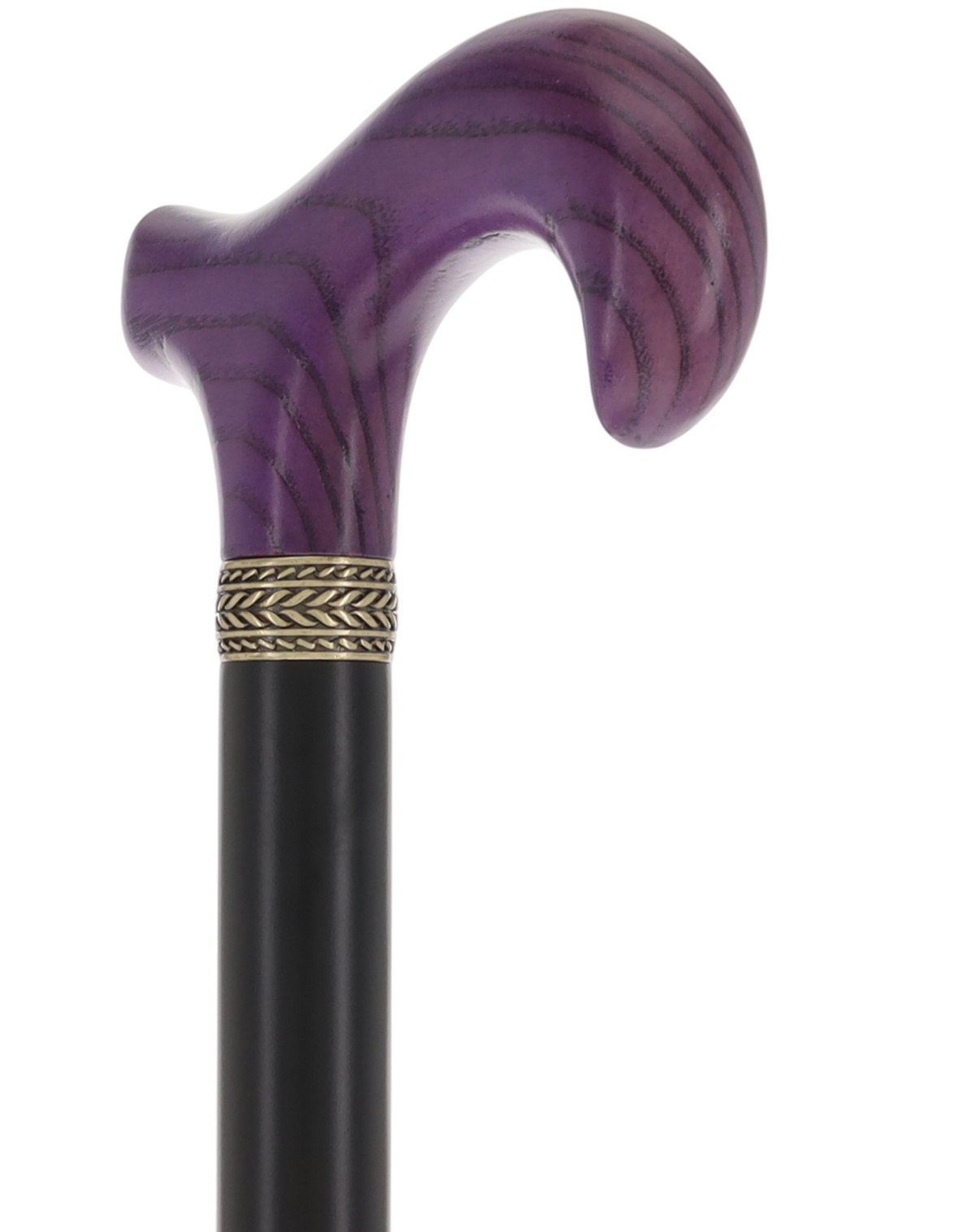 Super Strong - Extra Long & Strong (Purple, Black, Pewter Collar) Derby Classic Walking Canes - Tophatter Daily Deals