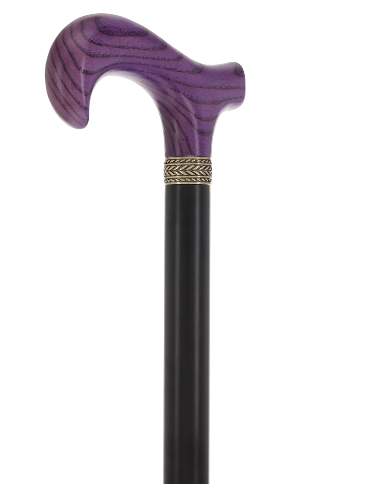 Super Strong - Extra Long & Strong (Purple, Black, Pewter Collar) Derby Classic Walking Canes - Tophatter Daily Deals