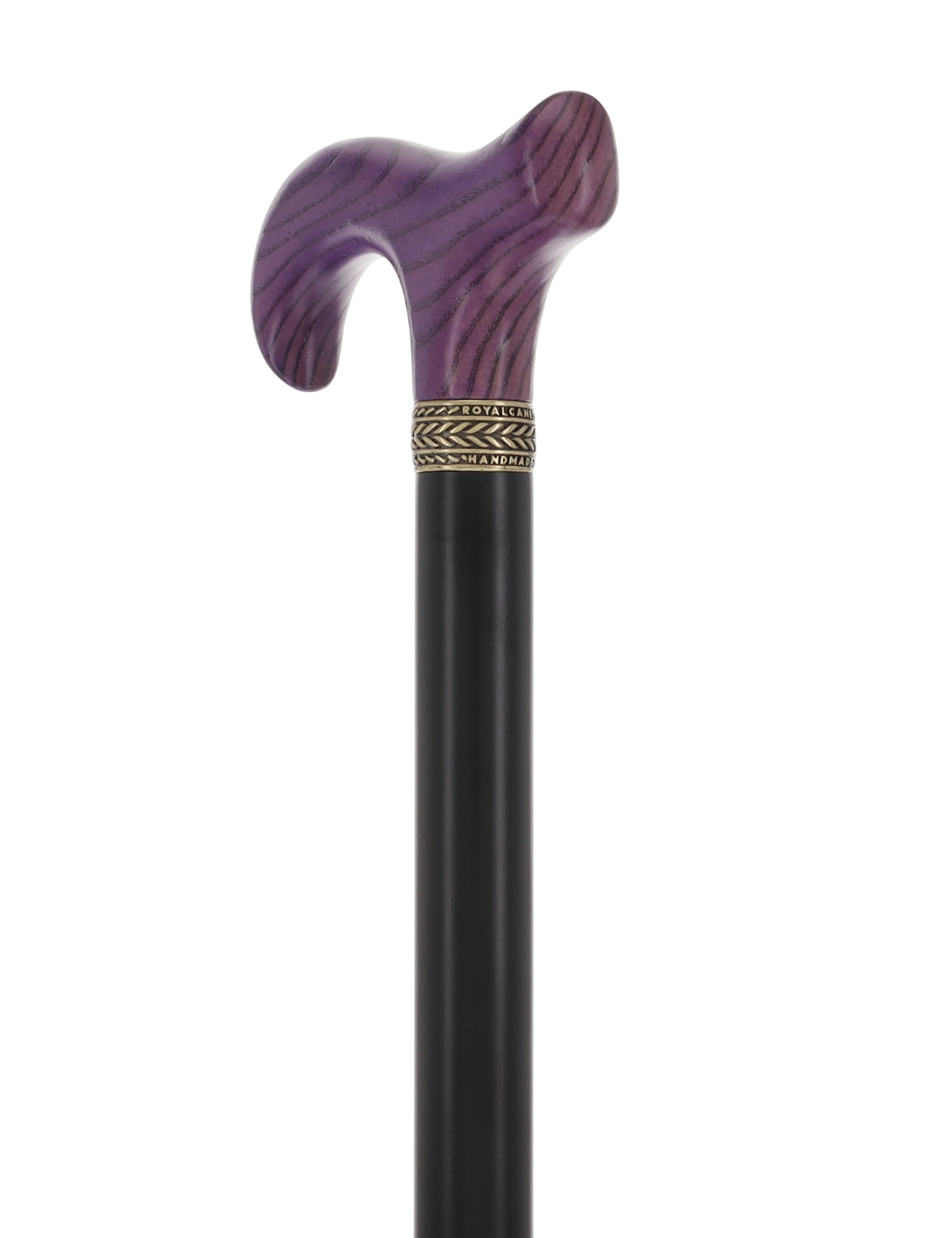Super Strong - Extra Long & Strong (Purple, Black, Pewter Collar) Derby Classic Walking Canes - Tophatter Daily Deals