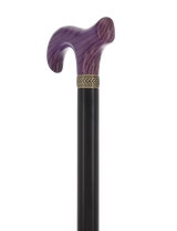 Super Strong - Extra Long & Strong (Purple, Black, Pewter Collar) Derby Classic Walking Canes - Tophatter Daily Deals