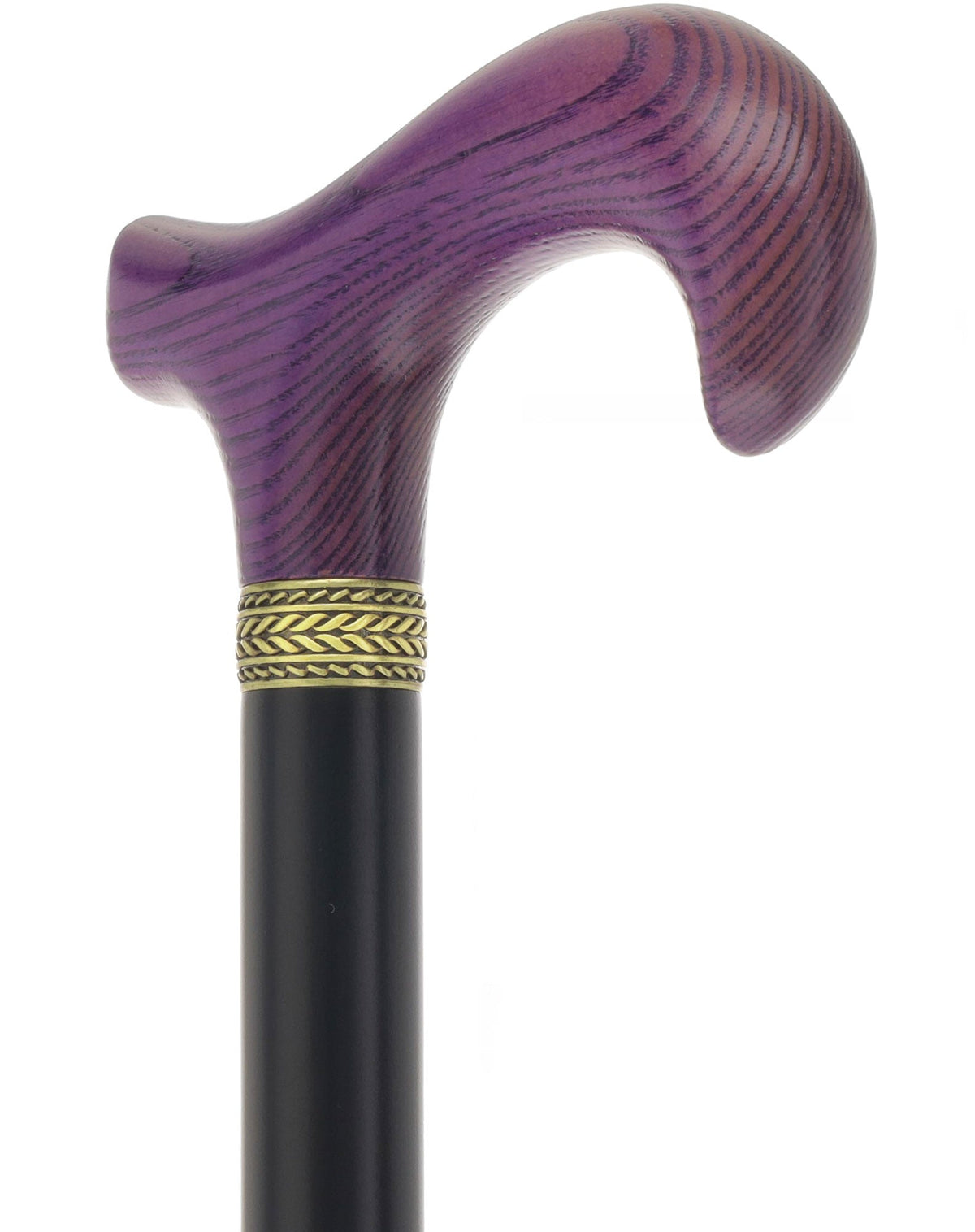 Royal Canes Classic Derby Walking Cane, Wood-Stained, Pewter Collar, Multiple Colors Derby Classic Walking Canes - Tophatter Daily Deals