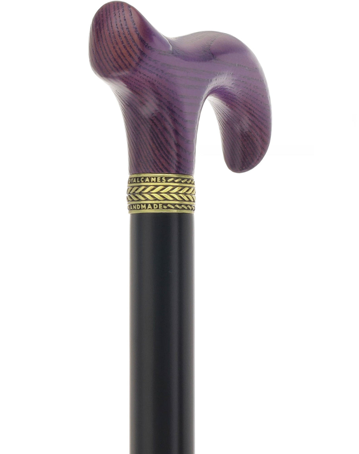 Royal Canes Classic Derby Walking Cane, Wood-Stained, Pewter Collar, Multiple Colors Derby Classic Walking Canes - Tophatter Daily Deals