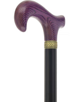 Royal Canes Classic Derby Walking Cane, Wood-Stained, Pewter Collar, Multiple Colors Derby Classic Walking Canes - Tophatter Daily Deals