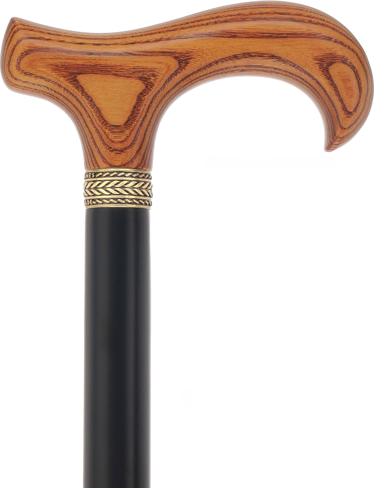 Royal Canes Classic Derby Walking Cane, Wood-Stained, Pewter Collar, Multiple Colors Derby Classic Walking Canes - Tophatter Daily Deals