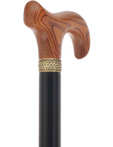 Royal Canes Classic Derby Walking Cane, Wood-Stained, Pewter Collar, Multiple Colors Derby Classic Walking Canes - Tophatter Daily Deals