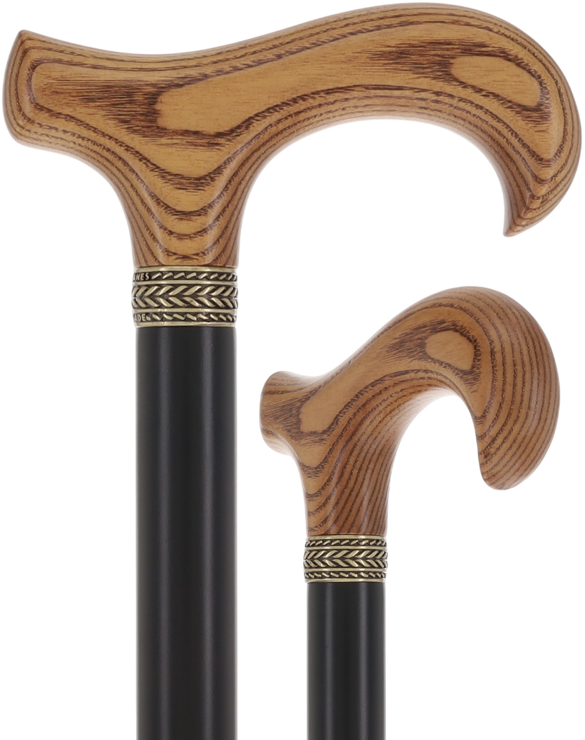 Super Strong - XL Size - Extra Long & Strong (Expresso, Black, Pewter Collar) Derby Classic Walking Canes - Tophatter Daily Deals