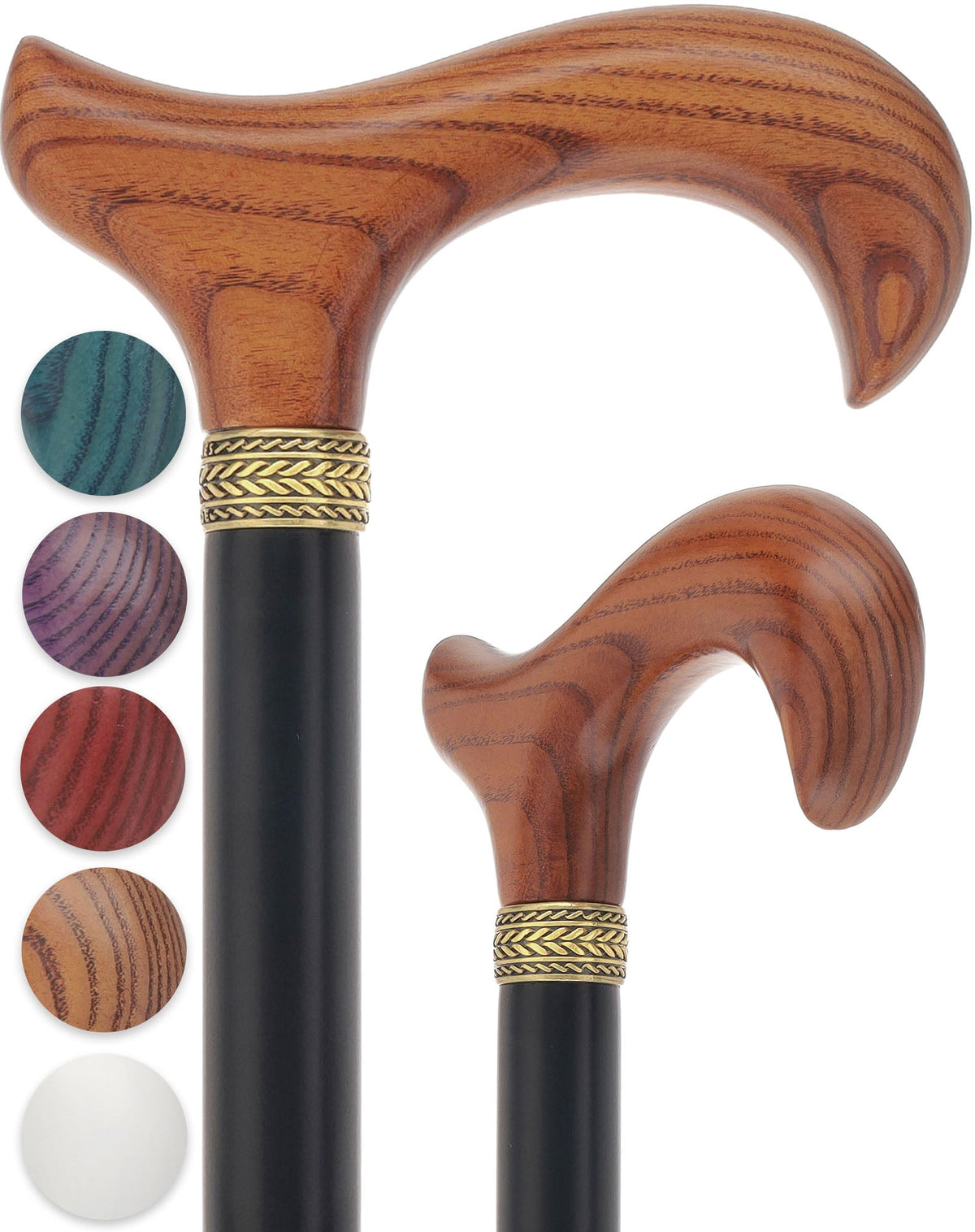 Royal Canes Super Strong Heavy Duty Walking Cane, Classic Derby Handle, 42.5 inch, Large Grip, Multiple Colors Derby Classic Walking Canes - Tophatter Daily Deals
