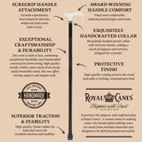 Royal Canes Super Strong Heavy Duty Walking Cane, Classic Derby Handle, 42.5 inch, Large Grip, Multiple Colors Derby Classic Walking Canes - Tophatter Daily Deals