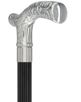 Fritz Premium Chrome Brass Cane: Laser-Etched Custom Shaft Plated Handle Walking Canes - Tophatter Daily Deals