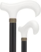 Royal Canes Super Strong Heavy Duty Walking Cane, Classic Derby Handle, 42.5 inch, Large Grip, Multiple Colors White Derby Classic Walking Canes - Tophatter Daily Deals