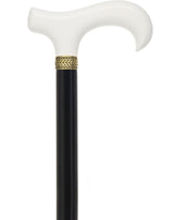 Derby Handle - XL Size - Extra Long & Strong (White, Black, Pewter Collar) Derby Handled Canes - Tophatter Daily Deals