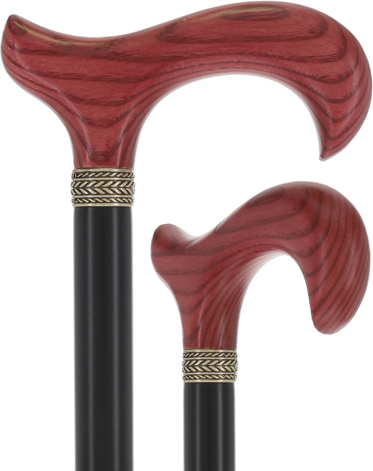 Derby Handle Standard Size (Mahogany, Black, Pewter Collar) Derby Classic Walking Canes - Tophatter Daily Deals