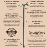 Super Strong Blue Denim Derby Cane: Ash Wood, Brass Extra Strong Walking Canes - Tophatter Daily Deals
