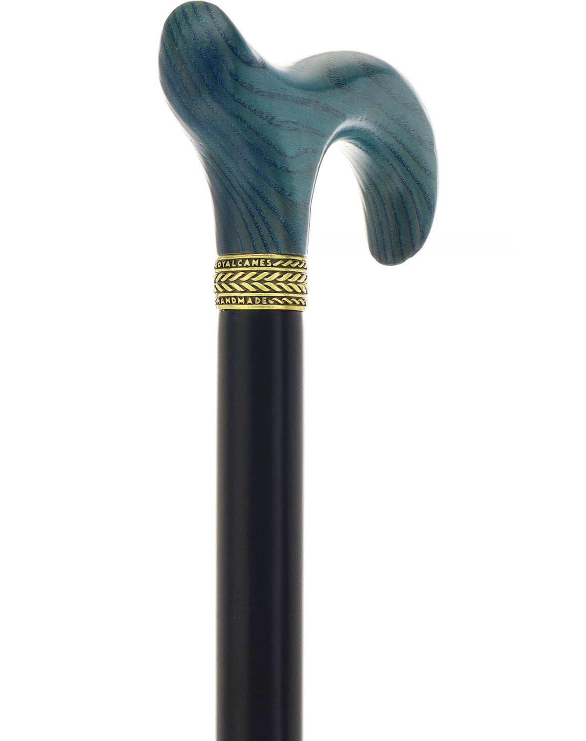 Royal Canes Classic Derby Walking Cane, Wood-Stained, Pewter Collar, Multiple Colors Derby Classic Walking Canes - Tophatter Daily Deals