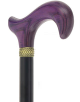 Royal Canes Classic Derby Walking Cane, Wood-Stained, Pewter Collar, Multiple Colors Derby Classic Walking Canes - Tophatter Daily Deals