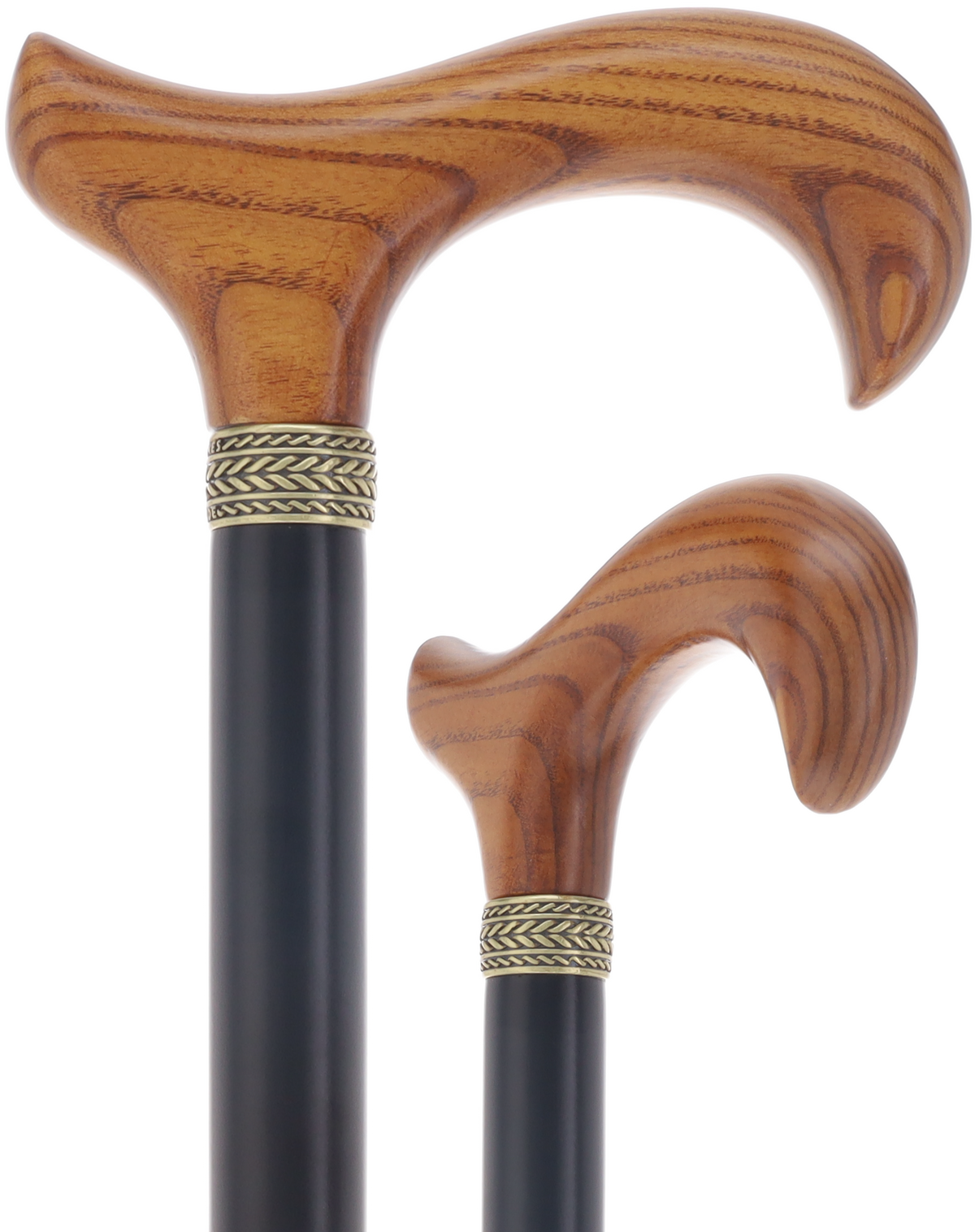Royal Canes Classic Derby Walking Cane, Wood-Stained, Pewter Collar, Multiple Colors Brown Espresso Derby Classic Walking Canes - Tophatter Daily Deals