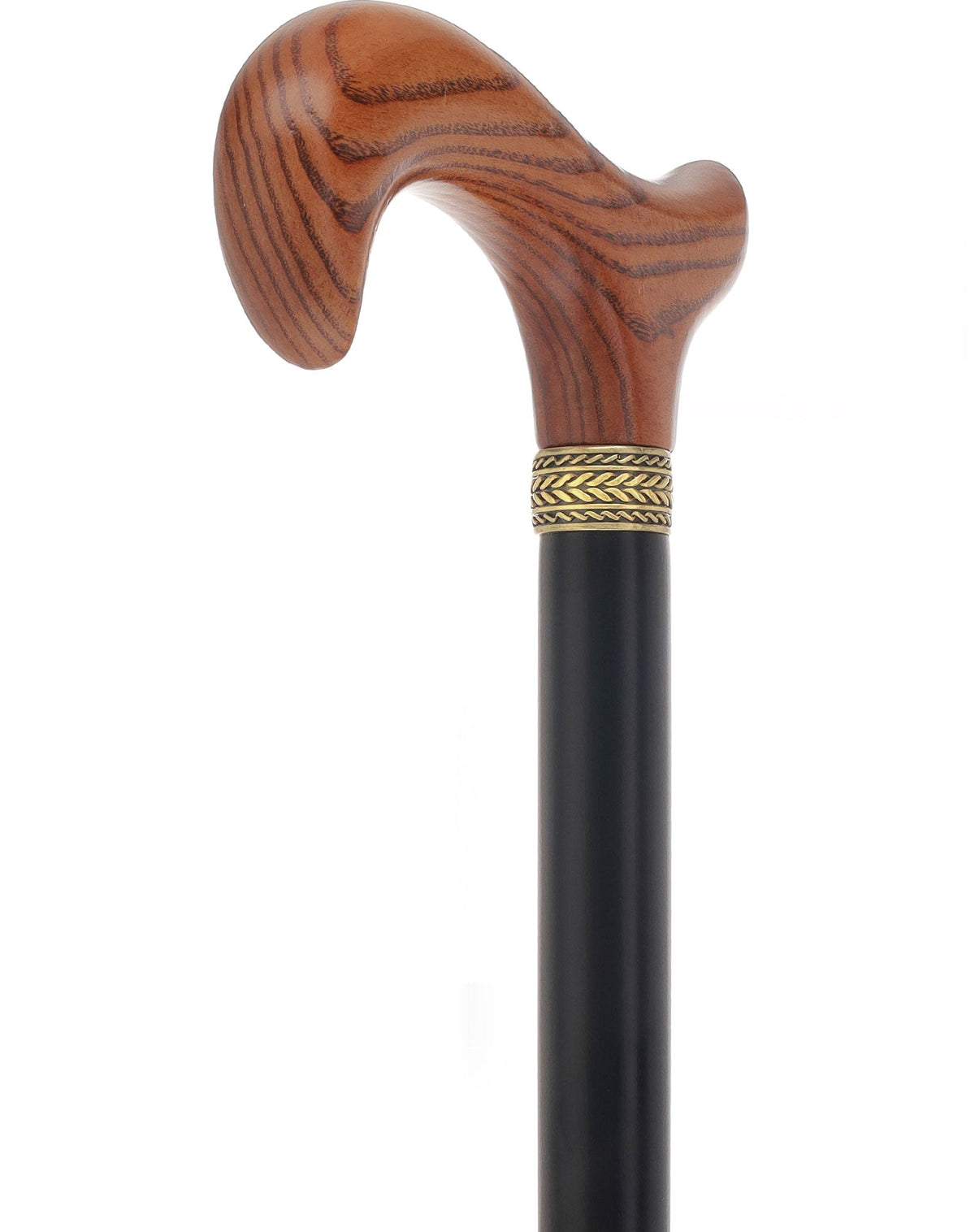 Royal Canes Classic Derby Walking Cane, Wood-Stained, Pewter Collar, Multiple Colors Derby Classic Walking Canes - Tophatter Daily Deals