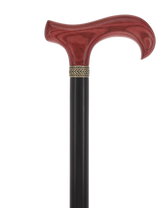 Super Strong - XL Size - Extra Long & Strong (Mahogany, Black, Pewter Collar) Derby Classic Walking Canes - Tophatter Daily Deals