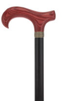 Super Strong - XL Size - Extra Long & Strong (Mahogany, Black, Pewter Collar) Derby Classic Walking Canes - Tophatter Daily Deals