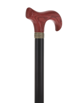 Super Strong - XL Size - Extra Long & Strong (Mahogany, Black, Pewter Collar) Derby Classic Walking Canes - Tophatter Daily Deals