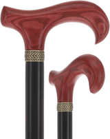 Super Strong - XL Size - Extra Long & Strong (Mahogany, Black, Pewter Collar) Derby Classic Walking Canes - Tophatter Daily Deals