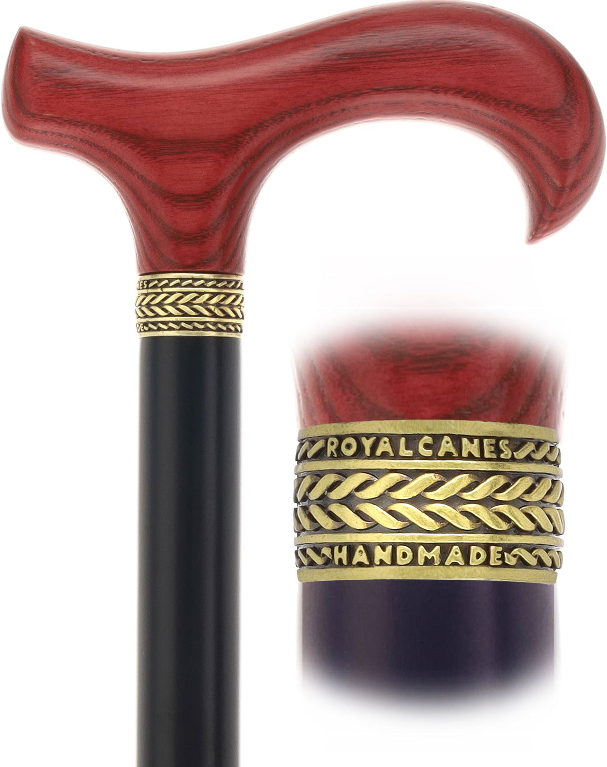 Royal Canes Super Strong Heavy Duty Walking Cane, Classic Derby Handle, 42.5 inch, Large Grip, Multiple Colors Derby Classic Walking Canes - Tophatter Daily Deals