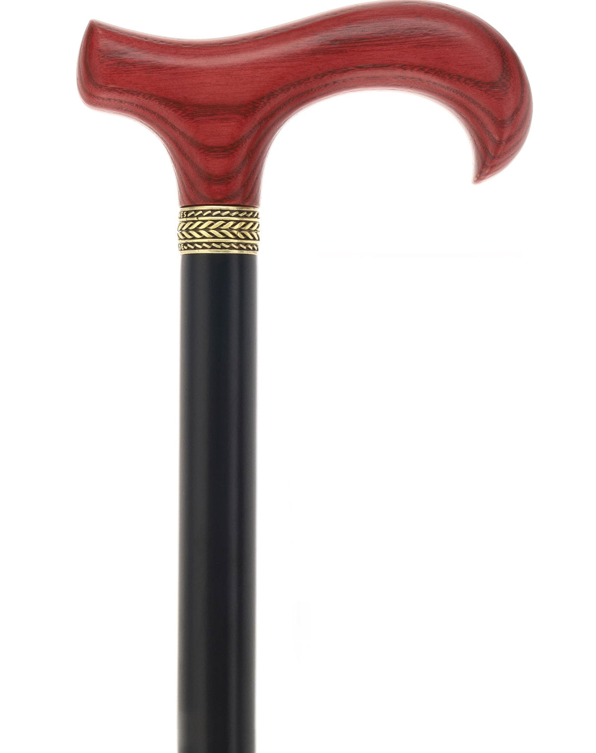 Derby Handle Standard Size (Mahogany, Black, Pewter Collar) Derby Classic Walking Canes - Tophatter Daily Deals