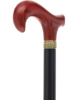 Royal Canes Classic Derby Walking Cane, Wood-Stained, Pewter Collar, Multiple Colors Derby Classic Walking Canes - Tophatter Daily Deals