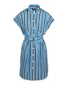 Burberry Nella Striped Shirt Dress Blue Dresses - Tophatter Daily Deals
