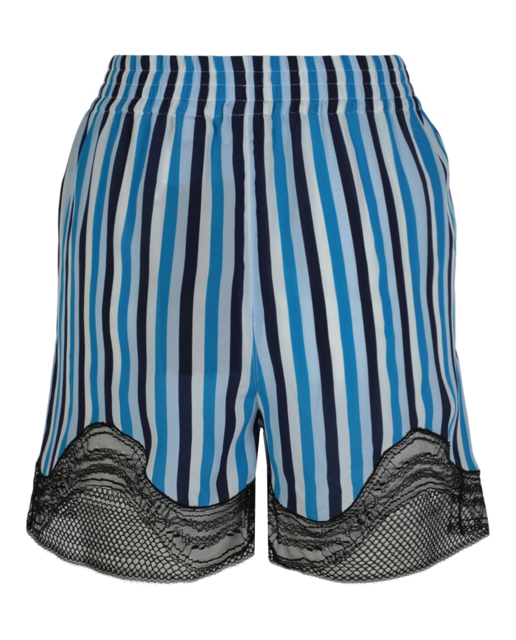 Burberry Lace-Trim Stripe Silk Shorts Shorts - Tophatter Daily Deals