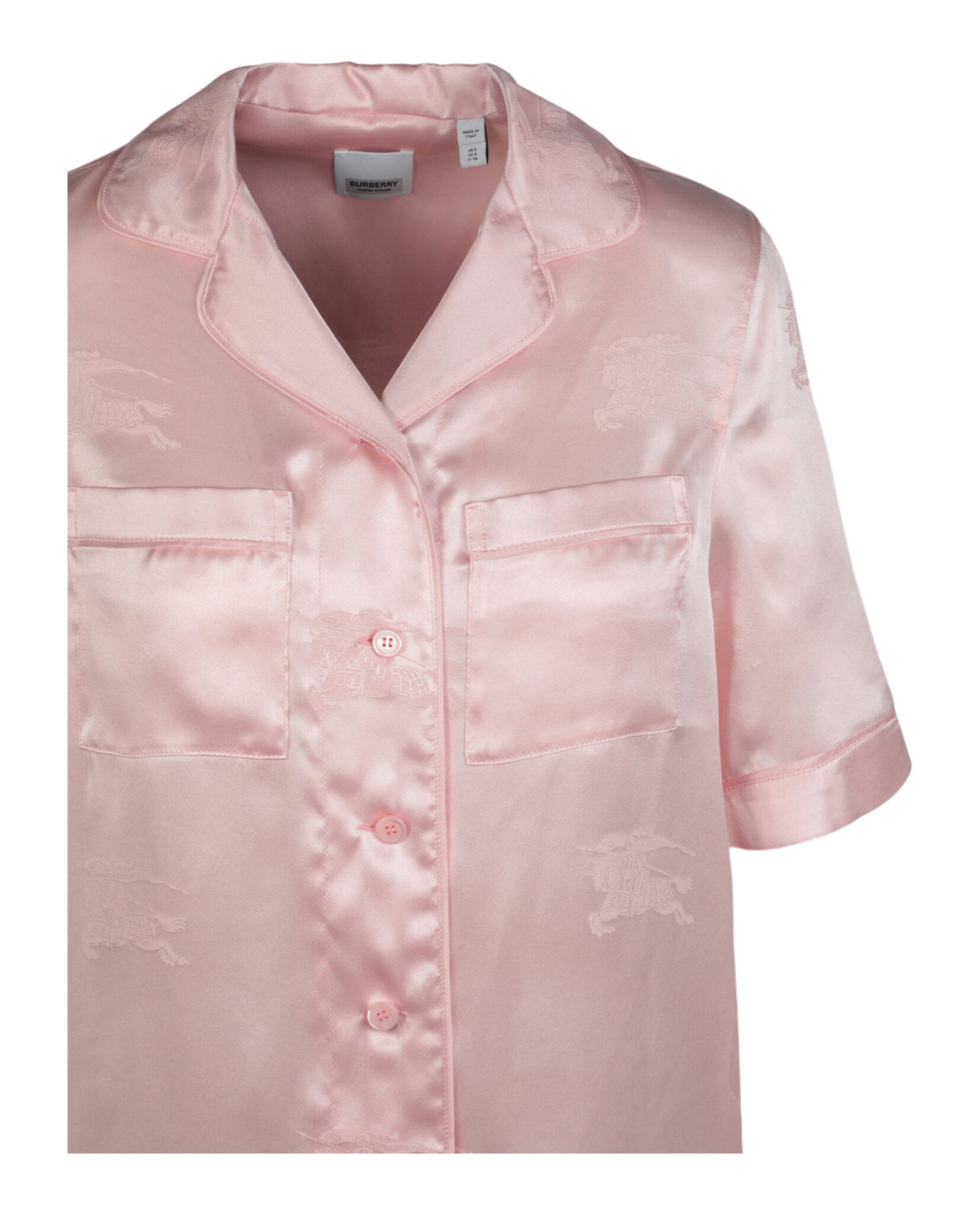 Burberry EKD Jacquard Silk Shirt Long Sleeves - Tophatter Daily Deals