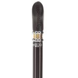 Soft Genuine Leather Grip Derby Cane: Sleek Black Beechwood Shaft Leather Handle Walking Cane - Tophatter Daily Deals
